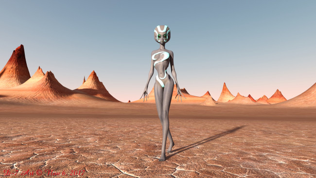 Обои картинки фото 3д графика, существа , creatures, взгляд, существо, фон