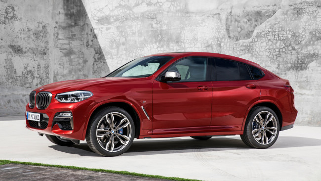 Обои картинки фото bmw x4 m40d 2019, автомобили, bmw, x4, m40d, 2019, red