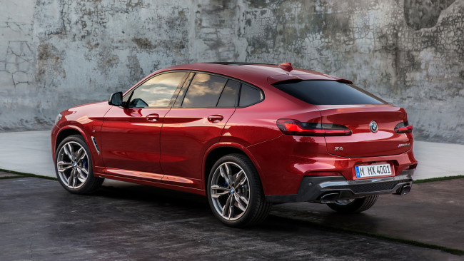 Обои картинки фото bmw x4 m40d 2019, автомобили, bmw, x4, m40d, 2019, red