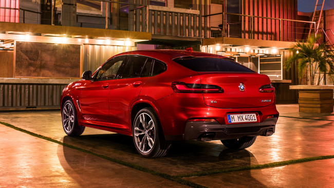 Обои картинки фото bmw x4 m40d 2019, автомобили, bmw, x4, m40d, 2019, red