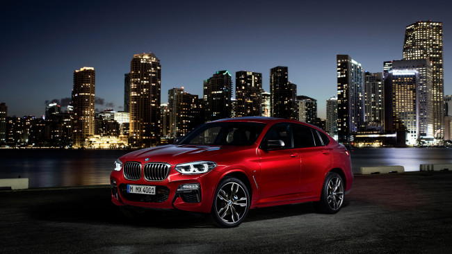 Обои картинки фото bmw x4 m40d 2019, автомобили, bmw, x4, m40d, 2019, red