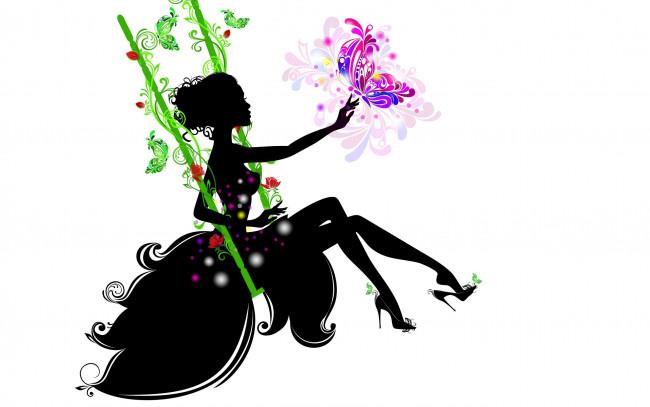 Обои картинки фото векторная графика, девушки , girls, девушка, фон, взгляд