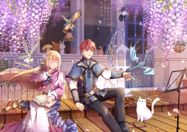 Обои картинки фото аниме, unknown,  другое , фон, взгляд, девушка