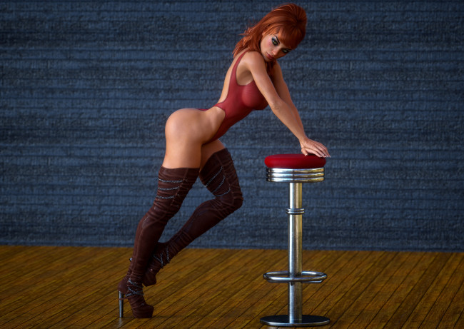 Обои картинки фото 3д графика, люди , people, фон, взгляд, девушка