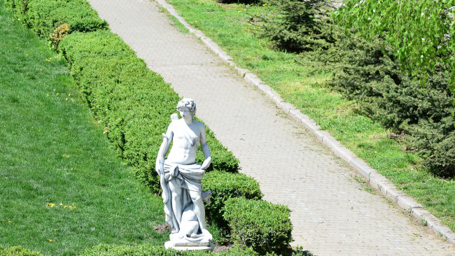 Обои картинки фото города, - памятники,  скульптуры,  арт-объекты, собака, мужчина