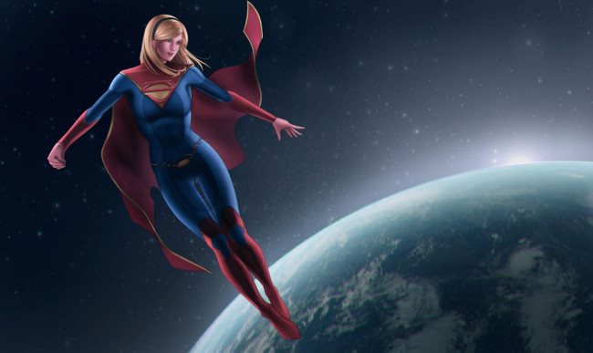 Обои картинки фото рисованное, комиксы, supergirl