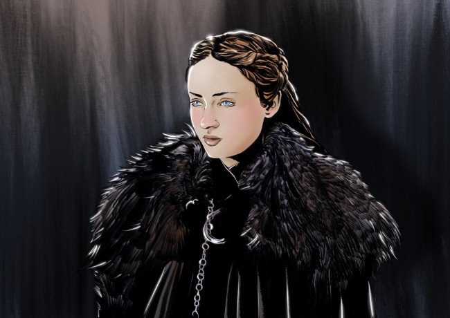 Обои картинки фото рисованное, кино, девушка, фон, взгляд