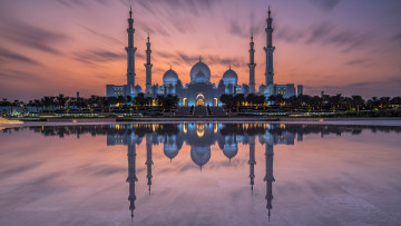 обоя города, абу-даби , оаэ, мечеть, шейха, зайда, абу-даби