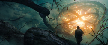 Картинка фэнтези магия воин