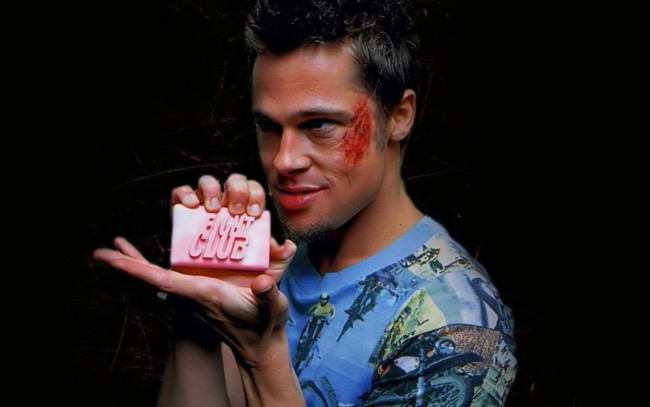 Обои картинки фото кино фильмы, fight club, парень, мыло
