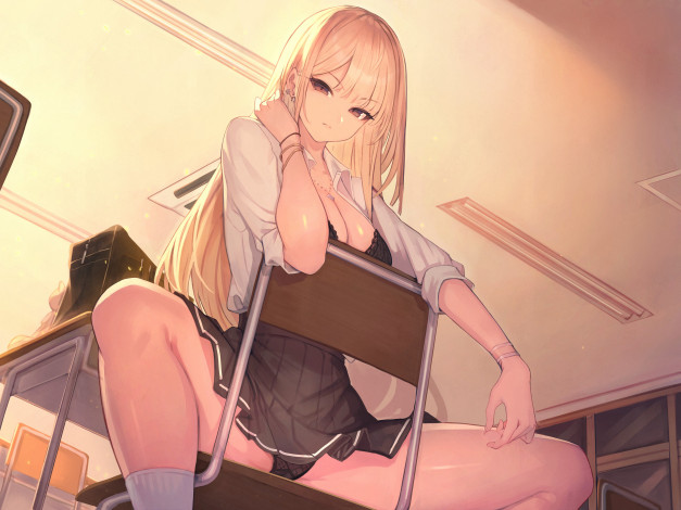 Обои картинки фото аниме, unknown,  другое , девушка, бюст