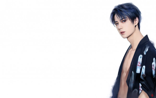 Обои картинки фото рисованное, люди, ван, ибо, рубашка