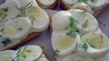 Картинка еда яичные+блюда укроп яйца хлеб