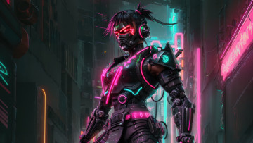 обоя фэнтези, роботы,  киборги,  механизмы, киборг