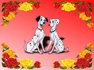 обоя мультфильмы, 101, dalmatians