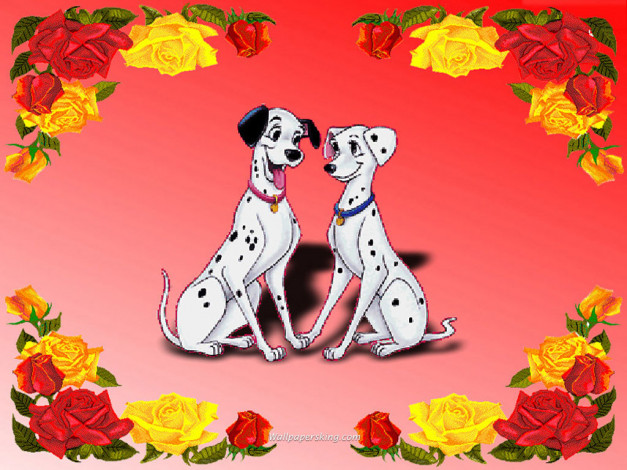 Обои картинки фото мультфильмы, 101, dalmatians