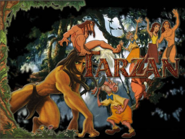 Обои картинки фото мультфильмы, tarzan