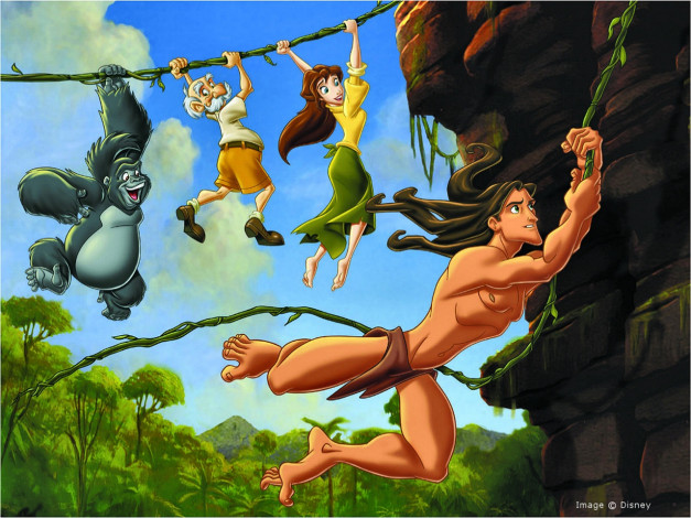 Обои картинки фото мультфильмы, tarzan