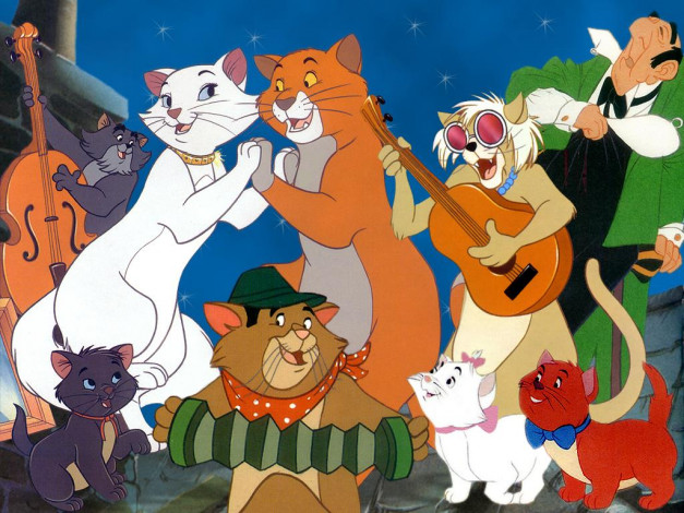 Обои картинки фото мультфильмы, the, aristocats