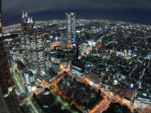 Картинка города огни ночного