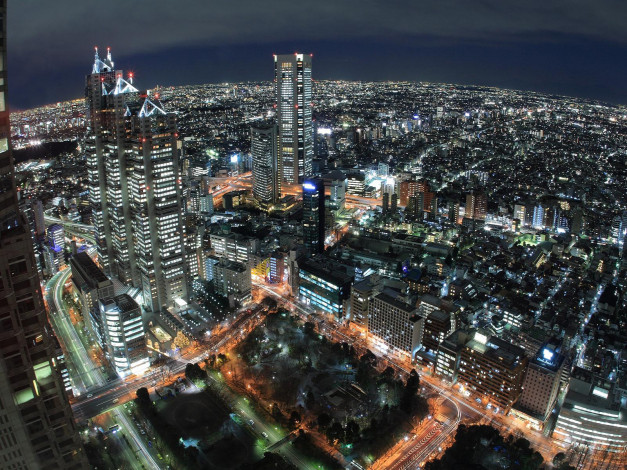 Обои картинки фото города, огни, ночного