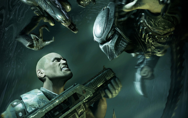 Обои картинки фото aliens, vs, predator, видео, игры