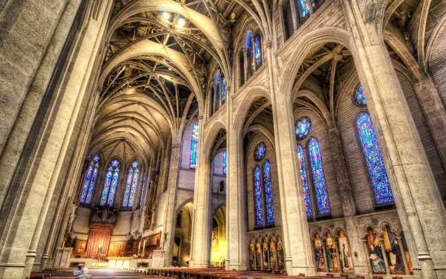 Обои картинки фото интерьер, убранство, роспись, храма