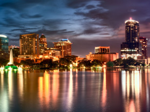 обоя orlando, города, огни, ночного