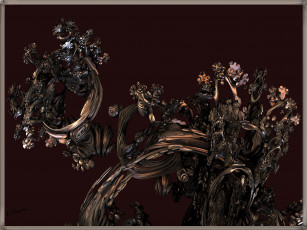 Картинка 3д графика fractal фракталы фон узор