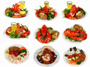 Картинка еда рыбные блюда морепродуктами коллаж