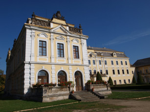 Картинка лиса над лабем города здания дома Чехия