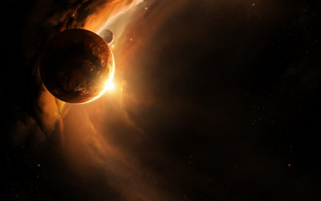 Обои картинки фото космос, арт, планеты