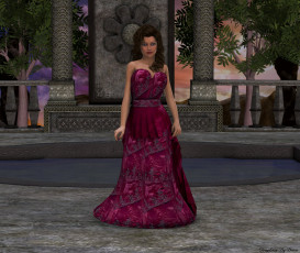 Картинка 3д графика people люди платье девушка