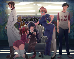 Картинка umineko no naku koro ni аниме девушки парни кресло чулки