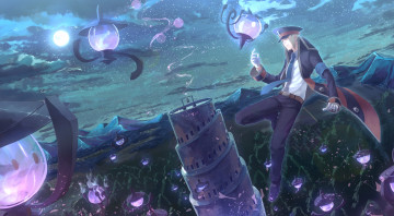 Картинка pokemon аниме фонари башня