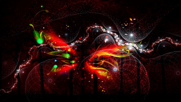 Картинка 3д графика fractal фракталы цвета узор фон