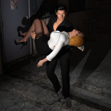 обоя scarlet, 3д графика, fantasy , фантазия, девушка, парень