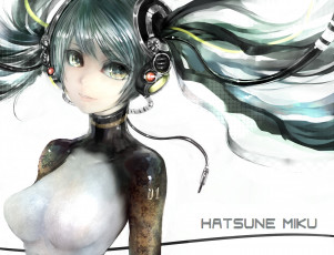 Картинка аниме vocaloid hatsune miku девушка живопись