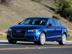 обоя автомобили, audi, 2-0t, sedan, a3, синий, 2014, 8v, us-spec, quattro