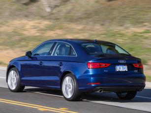 Картинка автомобили audi quattro 2-0t sedan синий 8v 2014 us-spec a3