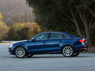обоя автомобили, audi, sedan, синий, 2014, 8v, us-spec, 2-0t, quattro, a3