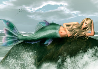 Картинка 3д+графика creatures+ существа русалка