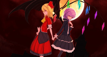 Картинка аниме touhou nian flandre scarlet remilia