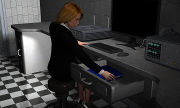 Картинка scarlet 3д+графика fantasy+ фантазия стол девушка