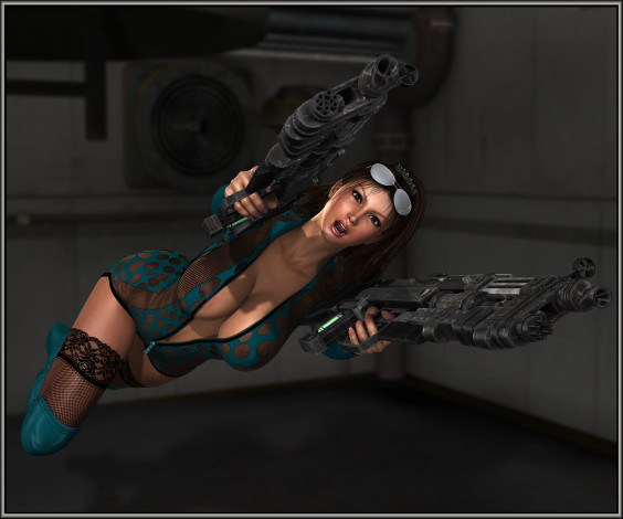 Обои картинки фото 3д графика, fantasy , фантазия, девушка, оружие