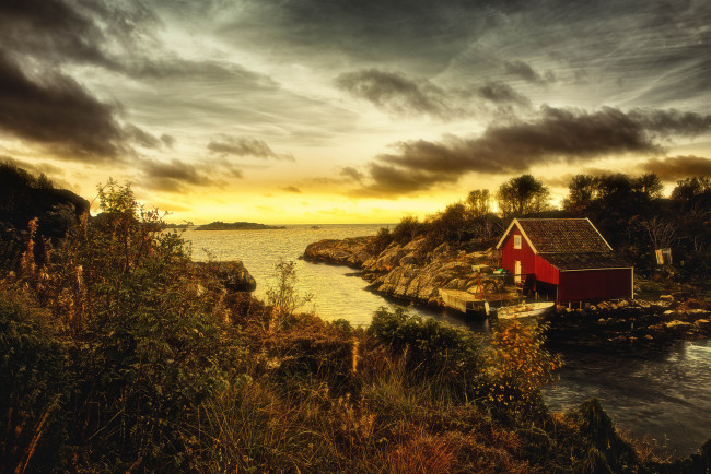 Обои картинки фото природа, реки, озера, растительность, устье, озеро, река