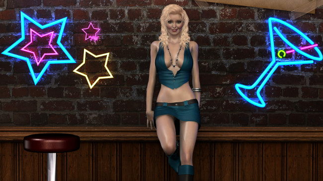 Обои картинки фото 3д графика, люди , people, девушка, взгляд, фон