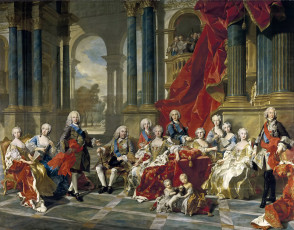 Картинка рисованное живопись луи мишель ван лоо семья филиппа v