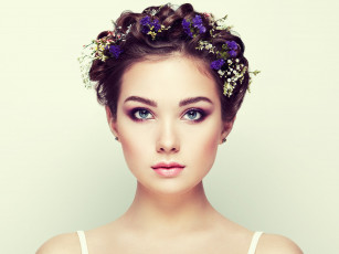 Картинка девушки -unsort+ лица +портреты девушка oleg gekman глаза ретушь портрет взгляд цветы