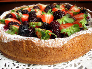 Картинка еда пироги ягоды клубника ежевика чизкейк